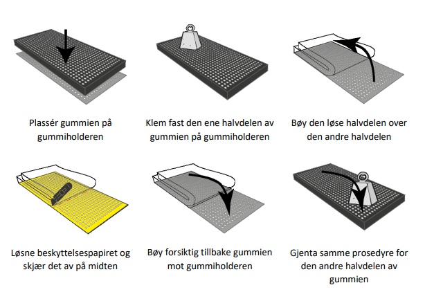 skifte av gummi